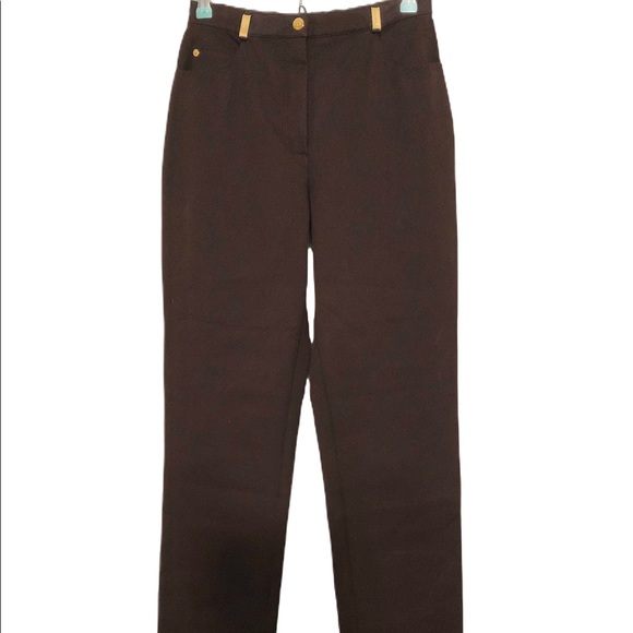 EUC St. John By Marie Gray Brown Career Pants Sz 4 - Picture 3 of 10